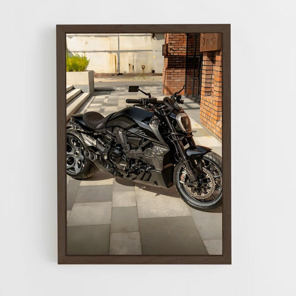 Poster Noir de Puissance – affiche Ducati (vue 5)